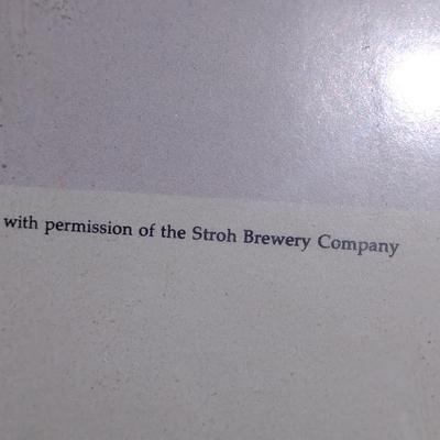 Framed Stroh's Beer Advertisement Poster- Approx 30 3/4" x 22 3/4"