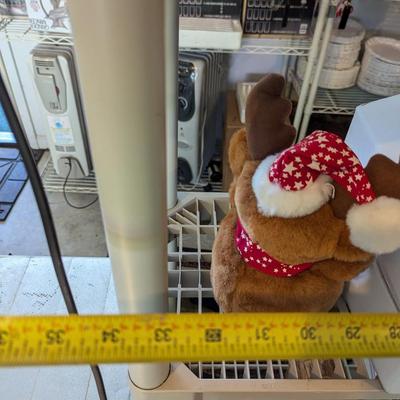 3 Tier Plastic Shelving Unit - Measures Approx 34" Wide, 12" Deep, 52" Tall (No Contents)
