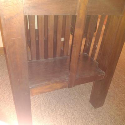 Vintage Solid Wood Arts And Crafts Desk