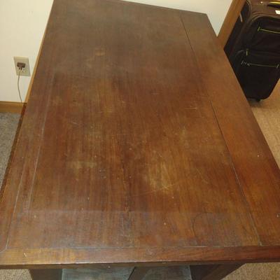 Vintage Solid Wood Arts And Crafts Desk