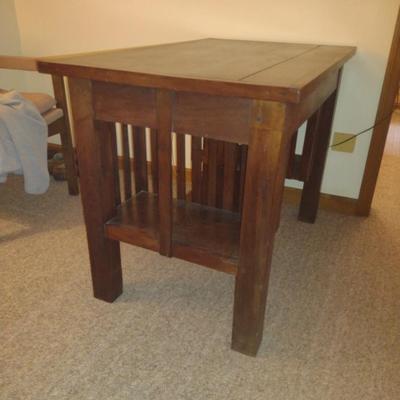 Vintage Solid Wood Arts And Crafts Desk