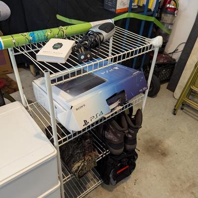 3 Tier Metal Shelving Unit - Measures Approx 23" Wide, 12 1/2 Deep, 41" Tall (No Contents)