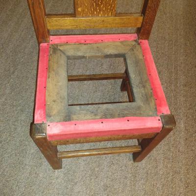 Rare Roycroft Antique Tiger Oak Grove Park Inn Mission Design Chair