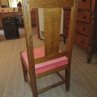 Rare Roycroft Antique Tiger Oak Grove Park Inn Mission Design Chair