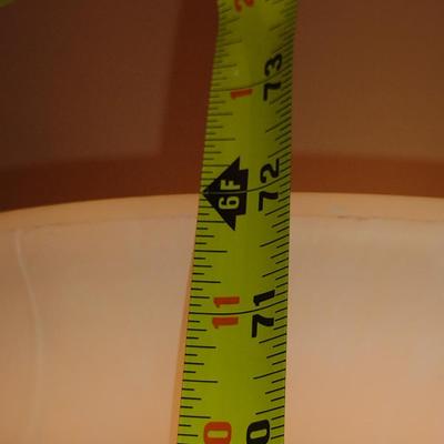 Metal Post Floor Lamp with Glass Shade