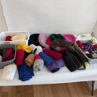 Assortment Of Long Socks Gloves & Hats