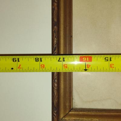Framed Architectural Design Print- Signed by Artist- Approx 23 1/4" x 17 1/2"