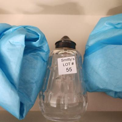 Lot of Waterford Crystal Salt Pepper Ring Holder Egg