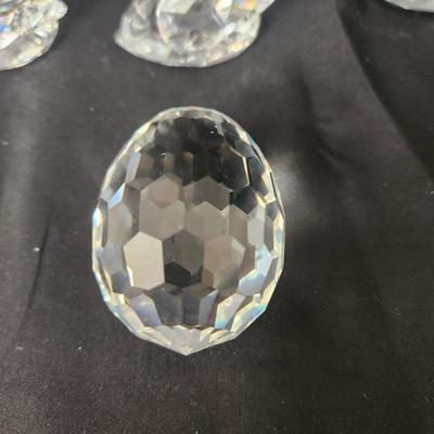 Lot of Swarovski Crystal Swans Owl Egg Houses Paperweight