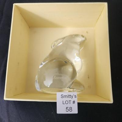 Baccarat France Glass Rabbit