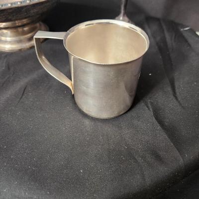 Lot of 6 pcs Sterling Silver Bowls Cup Sugar Creamer