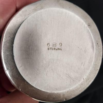 Lot of 6 pcs Sterling Silver Bowls Cup Sugar Creamer