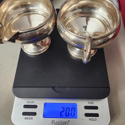 Lot of 6 pcs Sterling Silver Bowls Cup Sugar Creamer