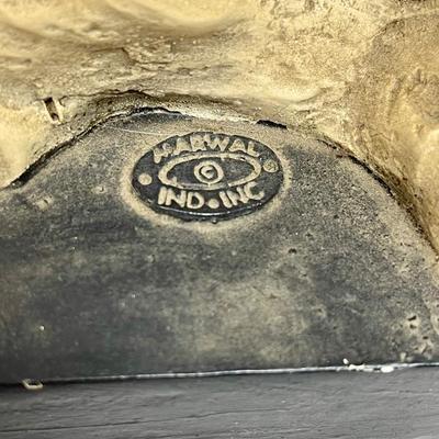 Vintage Marwal Resin Owl Statue Figurine