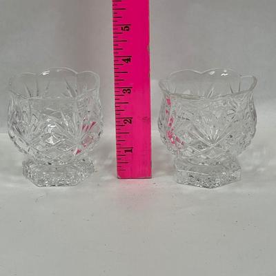 Votive Tea Light Candle Holder Crystal Clear Crystal Tulip Shape