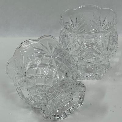 Votive Tea Light Candle Holder Crystal Clear Crystal Tulip Shape