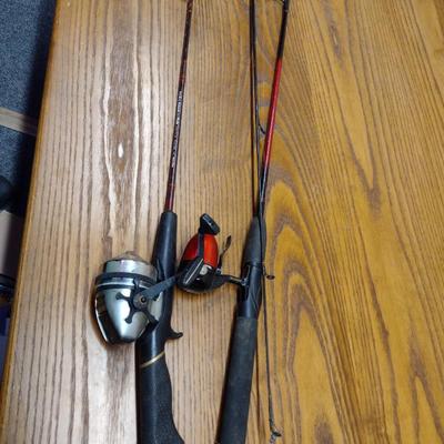 Pair of Fishing Rods and Reels Closed Face