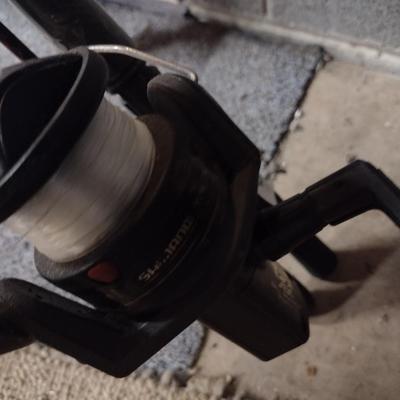 Pair of Fishing Rods and One Reel Open Face