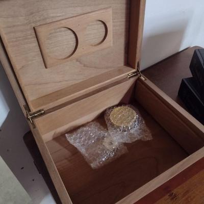 Set of Three Wooden Cigar Boxes/Humidors