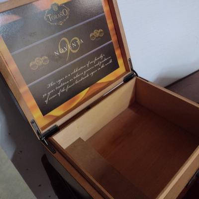 Set of Three Wooden Cigar Boxes/Humidors