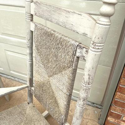 Pair of Wooden Rockers and Table