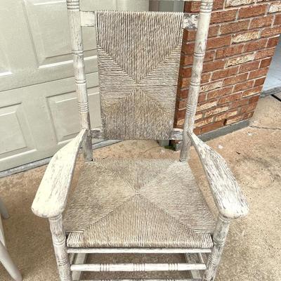 Pair of Wooden Rockers and Table