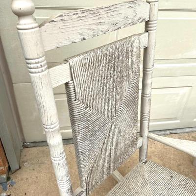 Pair of Wooden Rockers and Table