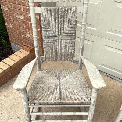 Pair of Wooden Rockers and Table