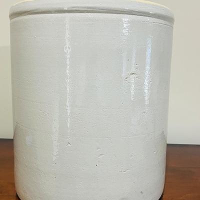 Antique 6Gallon Stoneware Crock Blue Crown~ READ MEASUREMENTS |