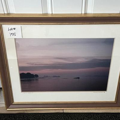 Lot# 155 Signed Framed Waterman Headed Out Photograph By Heather R. Davidson