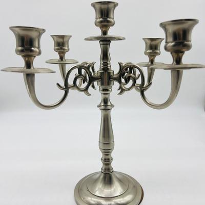 LACQUERED BRASS Five Arm Candelabra India
