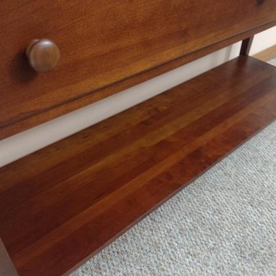 Vintage Solid Cherry Wood Four Drawer Sideboard
