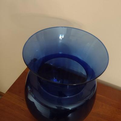 Cobalt Blue Large Glass Vase