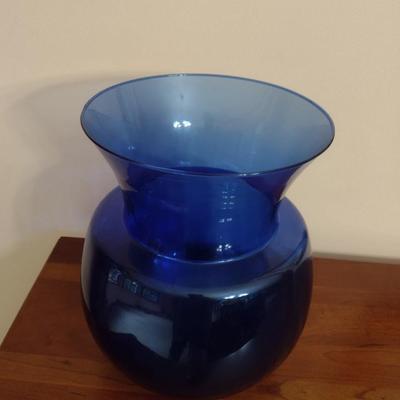 Cobalt Blue Large Glass Vase
