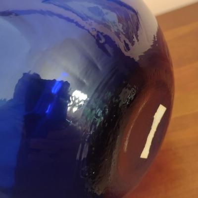 Cobalt Blue Large Glass Vase
