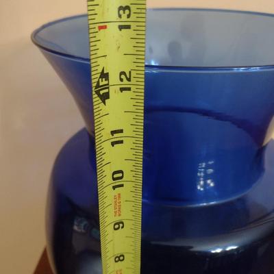 Cobalt Blue Large Glass Vase