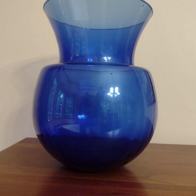 Cobalt Blue Large Glass Vase
