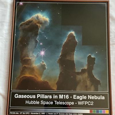 Lot# 165 Framed Gaseous Pillars Poster