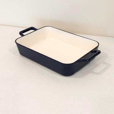 EMERIL ~ Navy Blue Enameled Cast Iron Baking Dish