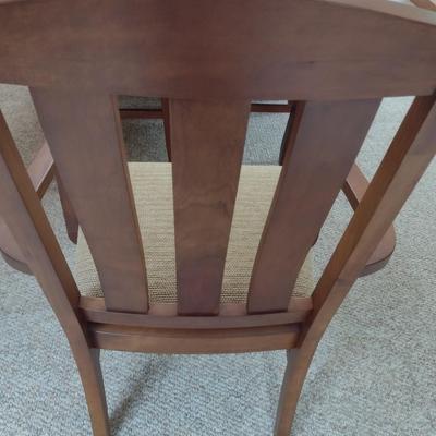 Vintage Solid Cherry Wood Dining Table with Eight Chairs by Crescent of Tennessee