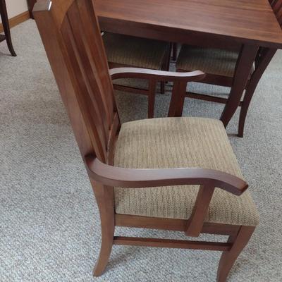 Vintage Solid Cherry Wood Dining Table with Eight Chairs by Crescent of Tennessee