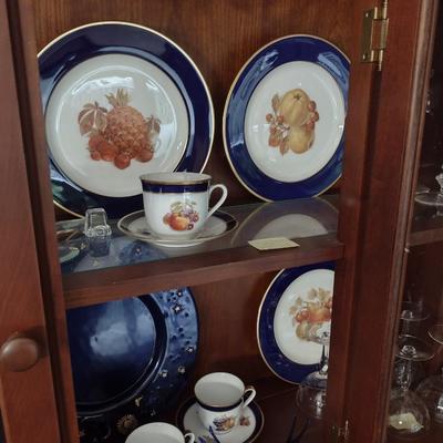 Vintage Solid Cherry Wood Buffet Hutch (No Contents)