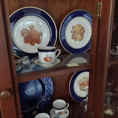 Vintage Solid Cherry Wood Buffet Hutch (No Contents)