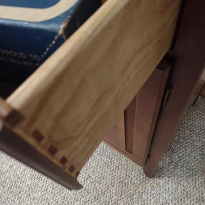 Vintage Solid Cherry Wood Buffet Hutch (No Contents)