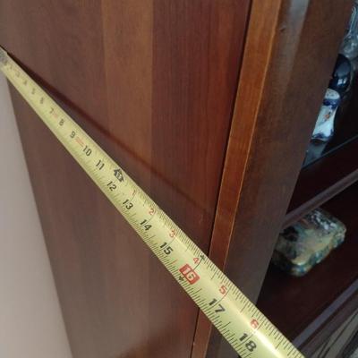 Pair of Matching Solid Cherry Wood Bookcase Wall Units (No Contents)
