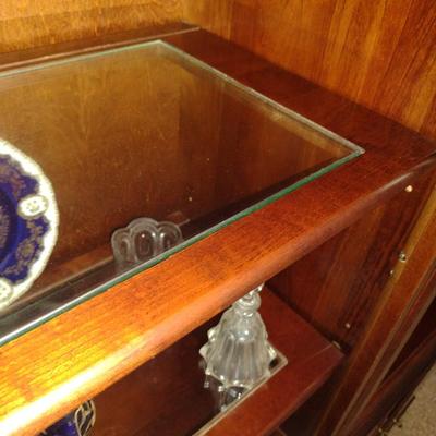 Pair of Matching Solid Cherry Wood Bookcase Wall Units (No Contents)