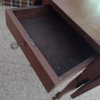Vintage Solid Wood Drop Leaf Harvest Table