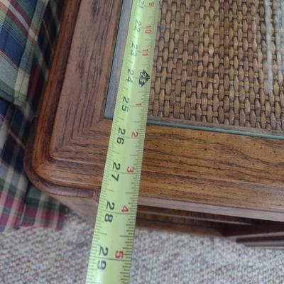 Solid Wood Side Table with Double Sided Storage
