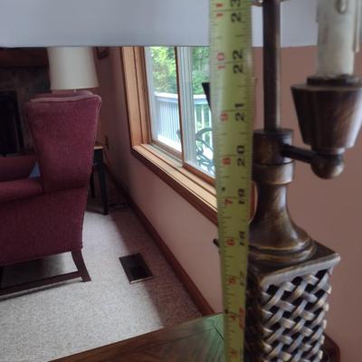 Resin Post Table Lamp with Shade