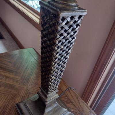 Resin Post Table Lamp with Shade